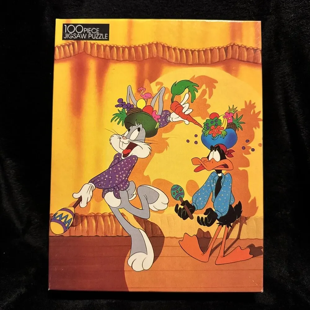 Vintage 1988 Bugs Bunny And Daffy Duck Fiesta 100 Piece Puzzle New